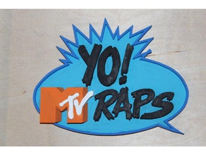 yo mtv raps logo signs & logos art hip hop 3d print model - Mito3D