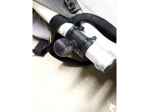 ram mount taille b collier de 26mm porte-outils & boîtes b-de la balle support attache câble pince le mont pipe 3d print model - Mito3D