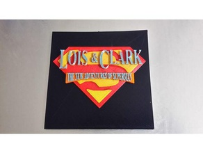 lois & clark, les nouvelles aventures de superman logo 2d art tv classique émission télévision clark logos 3d print model - Mito3D