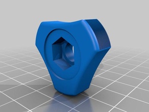 1 4 pouces 20 filetage écrou prisonnier bouton L'impression 3d 3d print model - Mito3D