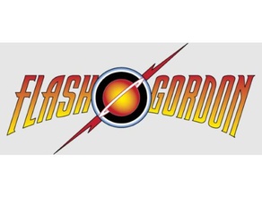 flash gordon logotipo Arte en 2d el logotipos de la película señales 3d print model - Mito3D