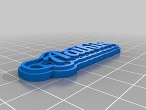il mio personalizzato multiline tag portachiavi aathik i su misura 3d print model - Mito3D