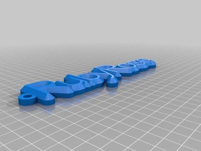 rubyrosemy maßgeschneiderte Namen Schlüsselanhänger - Organisation kundengebundene 3d print model - Mito3D