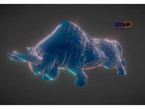 bull de la sculpture sculptures animal vache statue 3d print model - Mito3D