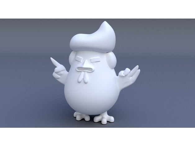 présidentielle coq animaux président d'atout trump 3D print model - Mito3D