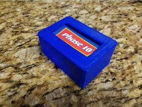 phase 10 card box remixed games cards game storage 3d print model - Mito3D