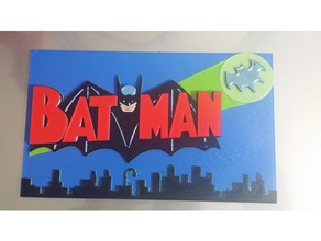 old batman logo bat signal city 2d art classic tv logos show 3d print model - Mito3D