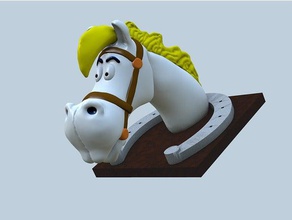 lucky luke horse joly jumper toys & games animal bust figure figurine sculpture toy 3d print model - Mito3D