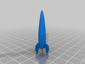 einfache Rakete 3d-drucken Raum 3d print model - Mito3D