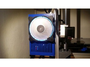 am8 electronics case lid remix 120mm fan 3d printer parts 3d print model - Mito3D