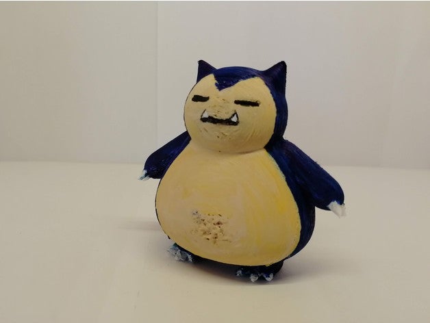 snorlax jouets & jeux pokemon chiffres 3D print model - Mito3D