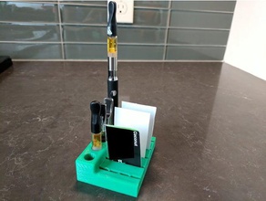 vape Stift-Halter cartridge-info - Organisation pen stand vape-station 3d print model - Mito3D