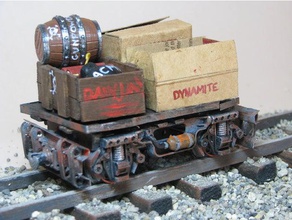 caminhão de mina veículos mineração ferroviária stop motion vagão 3d print model - Mito3D