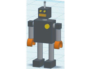 simple robot toy & game accessories tinkercad 3d print model - Mito3D