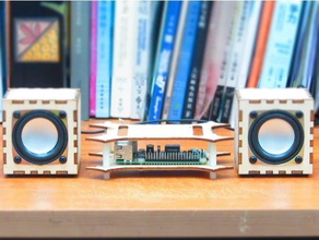 découpé au laser raspberry pi mini-chaine hifi l'audio 3d print model - Mito3D