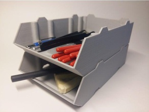 la pila capaz de bandejas los contenedores 3d print model - Mito3D