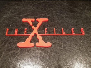 x-files old school logo signs & logos 3d print model - Mito3D