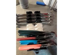 plier blocks v2 hand tools pliers holder wrench organizer 3d print model - Mito3D