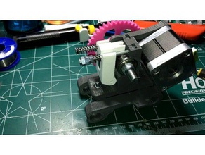 geared extruder mount xyz's davinci pro 3d printer parts bed e3d v6 x-axis xyz xyzprinting da vinci 3d print model - Mito3D