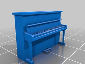 generic upright piano ho scale hobby wargaming 3d print model - Mito3D