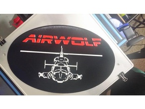 airwolf logotipo Arte 2d classic tv logotipos logo programa de 3d print model - Mito3D