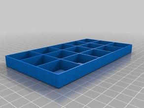 my customized square trays organization 3d print model - Mito3D