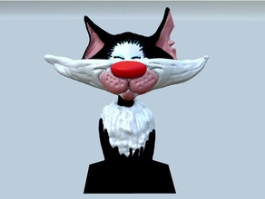 gaston lagaffe chat jouets & jeux animal le buste cat figure la sculpture jouet 3d print model - Mito3D