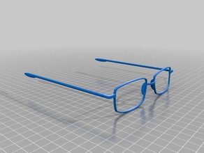 sleek glasses frame 3d printing eye eyeglasses eyes eyewear 3d print model - Mito3D