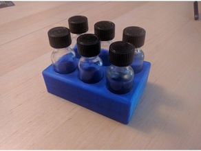 glass vial rack household supplies diet vials 3d print model - Mito3D