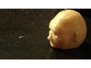 bob face people alien bald head man mini nose orc round sculpt 3d print model - Mito3D
