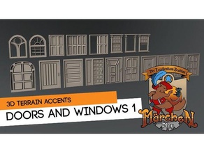 kapılar pencereler kitbash kit arazi oyuncaklar ve oyunlar 3d print model - Mito3D