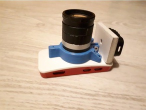monture c raspberry pi zéro - cs de la caméra c-mount appareil photo l'adaptateur lentille montage camera 3d print model - Mito3D