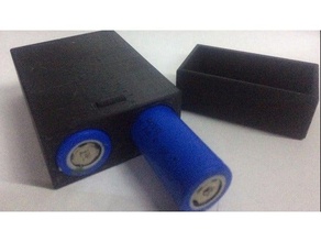 case lid sanyo 18650 electronics battery holder 3d print model - Mito3D