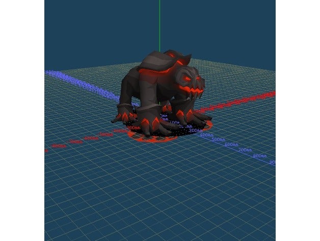 reuploaded fixe de la vieille école runescape - inferno jaltok-jad les jeux vidéo l'élémentaire un incendie jad l'obsidienne ancienne osrs stronk tzhaar 3D print model - Mito3D
