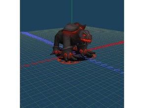 reuploaded fixe de la vieille école runescape - inferno jaltok-jad les jeux vidéo l'élémentaire un incendie jad l'obsidienne ancienne osrs stronk tzhaar 3d print model - Mito3D