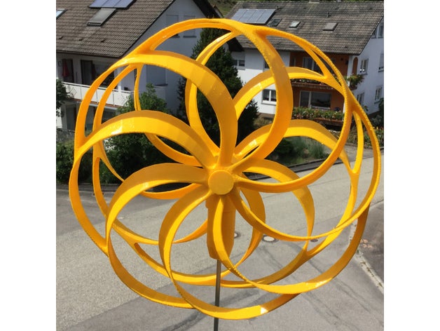 optical illusion pinwheel bearings outdoor & garden air rotation wind windmill 3D print model - Mito3D