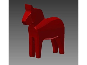 dala horse animals sculpture toy 3d print model - Mito3D