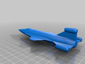 single-perimeter rocket plane spiral printing mechg vehicles 3d print model - Mito3D