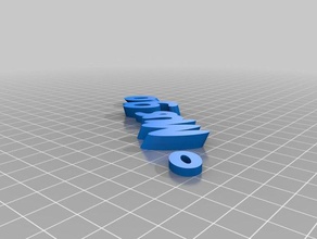 il mio personalizzato iamburny v2 di testo - nome keyfob portachiavi i su misura 3d print model - Mito3D