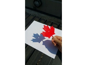 Kanada maple leaf pinhole-Projektor Kamera eclipse Blatt Ahorn pinhole Projektor solar 3d print model - Mito3D