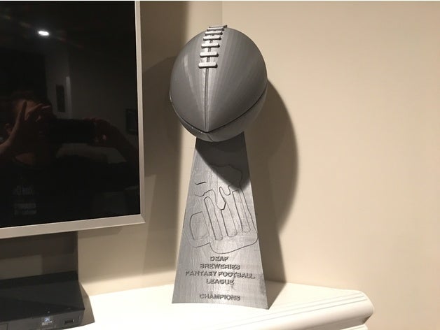 Fantasie-Fußball-Liga-Trophäe Spielzeug & Spiele fantasy Fußball magnet nfl puzzle trophy vince lombardi 3D print model - Mito3D