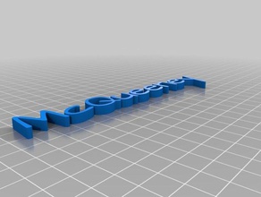 mcqueeney text customized 3d print model - Mito3D