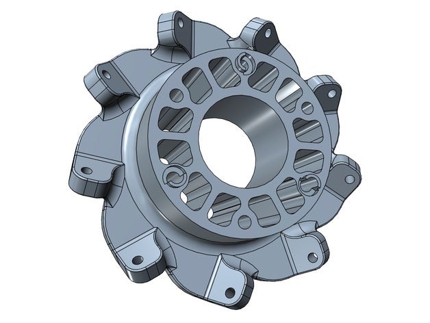 ruedas mecanum basado andymark am-3026 la robótica en primer lugar first robotics tech challenge ftc de rueda 3D print model - Mito3D