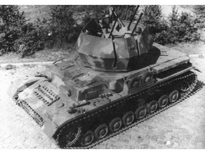ostwind flakpanzer iv wirbelwind vehículos 15mm alemania tanque la 2 ª guerra mundial 3d print model - Mito3D