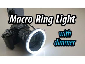 la photographie macro annulaire led variateur de lumière caméra anneau reflex numérique mirrorless l'anneau 3d print model - Mito3D