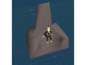 de la vieja escuela runescape - rey awowogei su trono juegos video el mono maldad locura tristeza osrs 3d print model - Mito3D