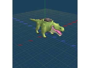 ancienne école de runescape - raids boss mutadile les jeux vidéo patron crocodile hound mutant osrs 3d print model - Mito3D