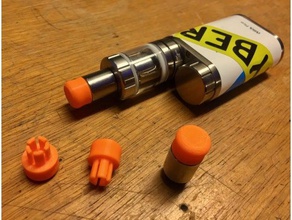 istick pico dust plug gadgets bright orange e-cig e-cigarette fluff vape vaper vaping 3d print model - Mito3D