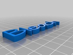 bleach text kundengebundene 3d print model - Mito3D