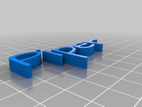 piper text customized 3d print model - Mito3D